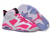 Wholesale Cheap Air Jordan 6 For Women Shoes Pink/white-black
