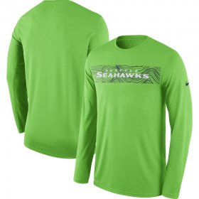 Wholesale Cheap Seattle Seahawks Nike Sideline Seismic Legend Long Sleeve T-Shirt Green
