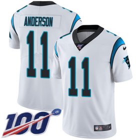 Wholesale Cheap Nike Panthers #11 Robby Anderson White Men\'s Stitched NFL 100th Season Vapor Untouchable Limited Jersey