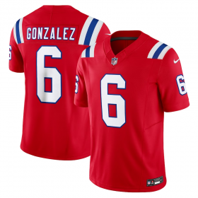 Cheap Men\'s New England Patriots #6 Christian Gonzalez Red 2023 F.U.S.E. Vapor Limited Football Stitched Jersey