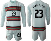 Wholesale Cheap Men 2021 European Cup Portugal away Long sleeve 23 soccer jerseys
