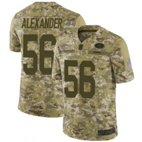 Wholesale Cheap Nike 49ers #56 Kwon Alexander Camo Men\'s Stitched NFL Limited 2018 Salute To Service Jersey