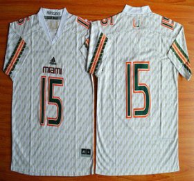 Wholesale Cheap Miami Hurricanes #15 Brad Kaaya White 2015 College Football Jersey