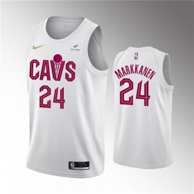 Wholesale Cheap Men\'s Cleveland Cavaliers #24 Lauri Markkanen Association Edition Stitched Basketball Jersey