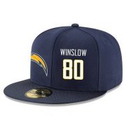 Wholesale Cheap San Diego Chargers #80 Kellen Winslow Snapback Cap NFL Player Navy Blue with White Number Stitched Hat