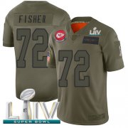 Wholesale Cheap Nike Chiefs #72 Eric Fisher Camo Super Bowl LIV 2020 Men's Stitched NFL Limited 2019 Salute To Service Jersey