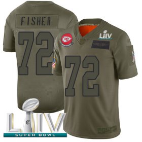Wholesale Cheap Nike Chiefs #72 Eric Fisher Camo Super Bowl LIV 2020 Men\'s Stitched NFL Limited 2019 Salute To Service Jersey