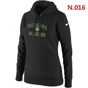 Wholesale Cheap Women\'s Nike Miami Dolphins Heart & Soul Pullover Hoodie Black