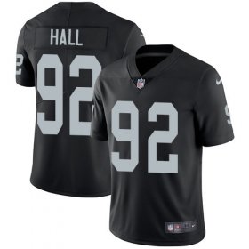 Wholesale Cheap Nike Raiders #92 P.J. Hall Black Team Color Men\'s Stitched NFL Vapor Untouchable Limited Jersey