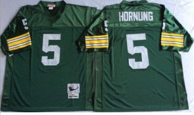 Wholesale Cheap Mitchell And Ness 1966 Packers #5 Paul Hornung Green Throwback Stitched NFL Jersey