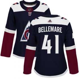 Wholesale Cheap Adidas Avalanche #41 Pierre-Edouard Bellemare Navy Alternate Authentic Women\'s Stitched NHL Jersey