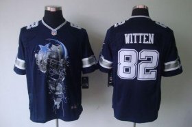 Wholesale Cheap Nike Cowboys #82 Jason Witten Navy Blue Team Color Men\'s Stitched NFL Helmet Tri-Blend Limited Jersey