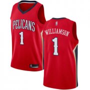 Cheap Youth Pelicans #1 Zion Williamson Red Basketball Swingman Statement Edition Jersey
