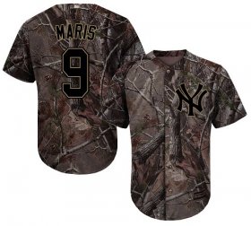 Wholesale Cheap Yankees #9 Roger Maris Camo Realtree Collection Cool Base Stitched MLB Jersey