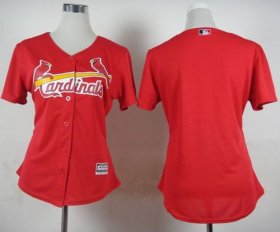Wholesale Cheap Cardinals Blank Red Fashion Women\'s Stitched MLB Jersey