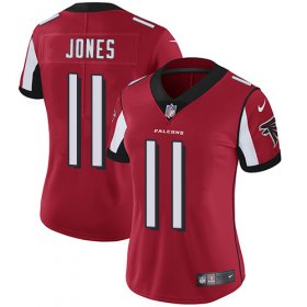 Wholesale Cheap Nike Falcons #11 Julio Jones Red Team Color Women\'s Stitched NFL Vapor Untouchable Limited Jersey