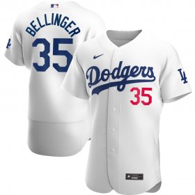 Wholesale Cheap Los Angeles Dodgers #35 Cody Bellinger Men\'s Nike White Home 2020 Authentic Player MLB Jersey