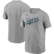 Wholesale Cheap Detroit Tigers Nike Cooperstown Collection Wordmark T-Shirt Heathered Gray