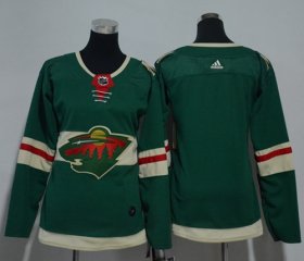 Wholesale Cheap Adidas Wild Blank Green Home Authentic Women\'s Stitched NHL Jersey