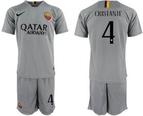 Wholesale Cheap Roma #4 Cristante Away Soccer Club Jersey