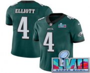 Cheap Men's Philadelphia Eagles #4 Jake Elliott Limited Green Super Bowl LVII Vapor Jersey