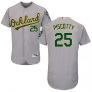 Wholesale Cheap Athletics #25 Stephen Piscotty Grey Flexbase Authentic Collection Stitched MLB Jersey