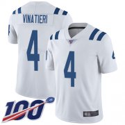 Wholesale Cheap Nike Colts #4 Adam Vinatieri White Men's Stitched NFL 100th Season Vapor Limited Jersey