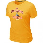 Wholesale Cheap Women's San Francisco 49ers Super Bowl XLVII Heart & Soul T-Shirt Yellow
