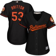 Wholesale Cheap Orioles #53 Zach Britton Black Alternate Women's Stitched MLB Jersey
