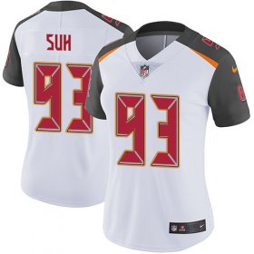 Wholesale Cheap Nike Buccaneers #93 Ndamukong Suh White Women\'s Stitched NFL Vapor Untouchable Limited Jersey