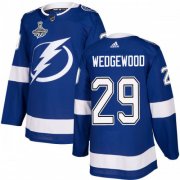 Cheap Adidas Lightning #29 Scott Wedgewood Blue Home Authentic Youth 2020 Stanley Cup Champions Stitched NHL Jersey