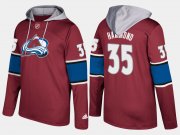 Wholesale Cheap Avalanche #35 Andrew Hammond Burgundy Name And Number Hoodie