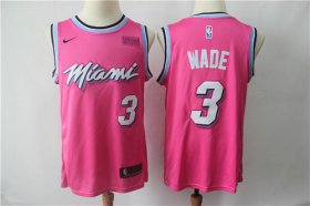 Wholesale Cheap Men\'s Miami Heat #3 Dwyane Wade Nike 2018 NBA Earned Edition Swingman Jersey