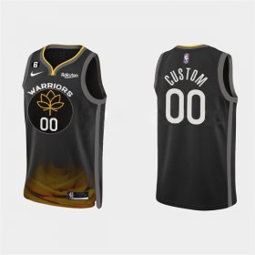 Wholesale Cheap Men\'s Golden State Warriors Active Player Custom Black 2022-23 City edition Stitched Basketball Jersey