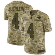 Wholesale Cheap Nike Rams #4 Greg Zuerlein Camo Men's Stitched NFL Limited 2018 Salute To Service Jersey