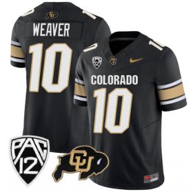 Cheap Men\'s Colorado Buffaloes #10 Xavier Weaver Black Football Jersey