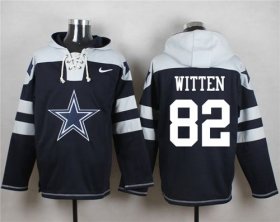 Wholesale Cheap Nike Cowboys #82 Jason Witten Navy Blue Player Pullover NFL Hoodie