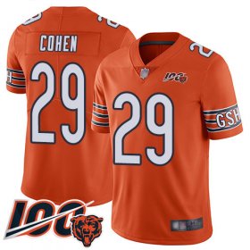 Wholesale Cheap Nike Bears #29 Tarik Cohen Orange Men\'s Stitched NFL Limited Rush 100th Season Jersey