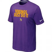 Wholesale Cheap Nike Minnesota Vikings Just Do It Purple T-Shirt