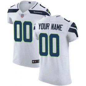 Wholesale Cheap Nike Seattle Seahawks Customized White Stitched Vapor Untouchable Elite Men\'s NFL Jersey