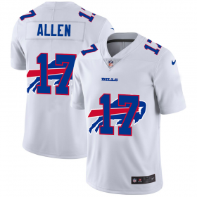 Wholesale Cheap Buffalo Bills #17 Josh Allen White Men\'s Nike Team Logo Dual Overlap Limited NFL Jersey