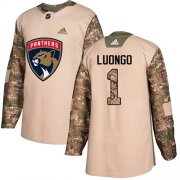 Wholesale Cheap Adidas Panthers #1 Roberto Luongo Camo Authentic 2017 Veterans Day Stitched Youth NHL Jersey