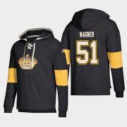 Wholesale Cheap Los Angeles Kings #51 Austin Wagner Black adidas Lace-Up Pullover Hoodie