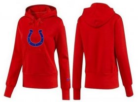 Wholesale Cheap Women\'s Indianapolis Colts Logo Pullover Hoodie Red