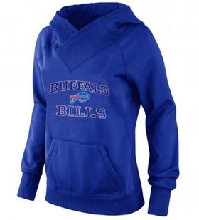 Wholesale Cheap Women\'s Buffalo Bills Heart & Soul Pullover Hoodie Blue