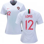 Wholesale Cheap Women's Portugal #12 Lopes Away Soccer Country Jersey