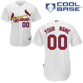 Wholesale Cheap Cardinals Customized Authentic White Cool Base MLB Jersey (S-3XL)