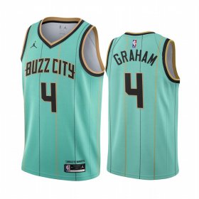 Wholesale Cheap Nike Hornets #4 Devonte\'Graham Mint Green NBA Swingman 2020-21 City Edition Jersey