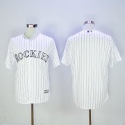 Wholesale Cheap Rockies Blank White New Cool Base Stitched MLB Jersey