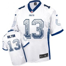 Wholesale Cheap Nike Colts #13 T.Y. Hilton White Men\'s Stitched NFL Elite Drift Fashion Jersey